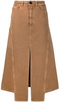 Thumbnail for your product : Lanvin Slit Midi Denim Skirt