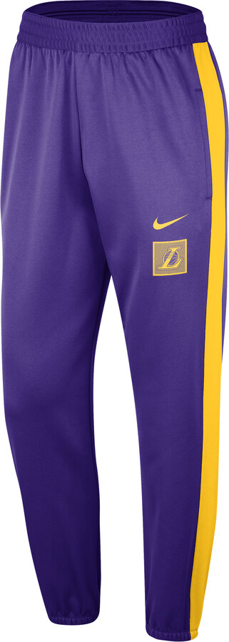 Men's Los Angeles Lakers Nike Purple Authentic Showtime Therma Flex  Performance Pants