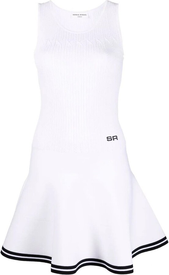 Sonia Rykiel Logo Embroidered Sleeveless Mini Dress