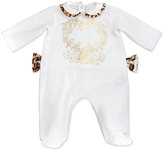 Thumbnail for your product : Roberto Cavalli Leopard-Ruffle Stretch-Knit Footie, 3-9 Months