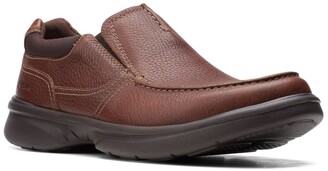clarks leather slip ons