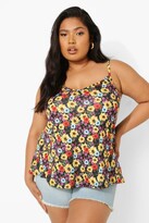 Thumbnail for your product : boohoo Plus Floral Swing Cami Top