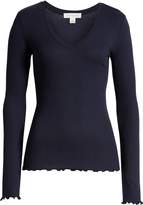 Thumbnail for your product : Treasure & Bond Ribbed Long Sleeve V-Neck Tee