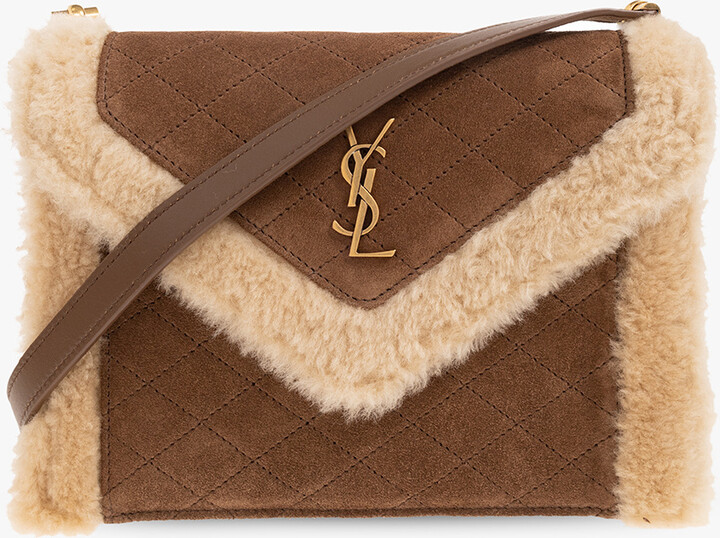 Gaby Quilted Leather Shoulder Bag in Brown - Saint Laurent