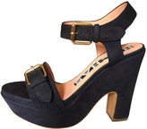Thumbnail for your product : Rochas Blue Leather Sandals