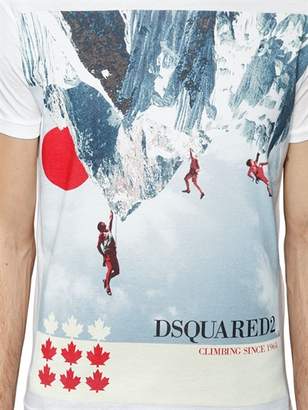 DSQUARED2 Climbing Printed Cotton Jersey T-Shirt