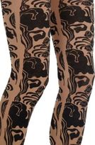 Thumbnail for your product : Ann Demeulemeester Floral Silhouette Pantyhose-Nude