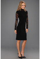 Thumbnail for your product : KAMALIKULTURE Lace Long Sleeve Turtleneck Dress To Knee