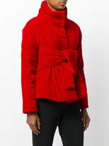 Thumbnail for your product : Aspesi velvet belted puffer jacket