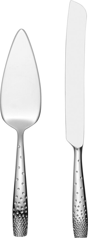 Nambé Dazzle Cake & Knife Server Set