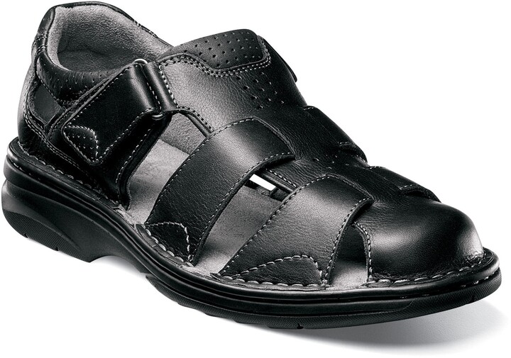 black fisherman sandals womens