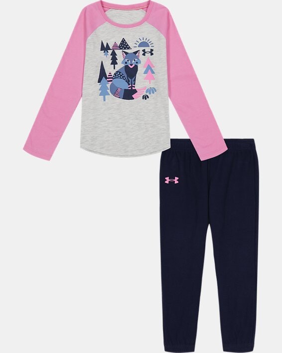 Under Armour Little Girls' UA Logo Applique Tunic Hoodie Set - ShopStyle