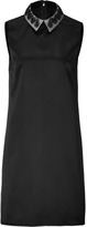 Thumbnail for your product : Jil Sander Navy Black Sleeveless Silk Sateen Dress