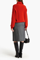 Thumbnail for your product : Piazza Sempione Pleated wool-blend pencil skirt