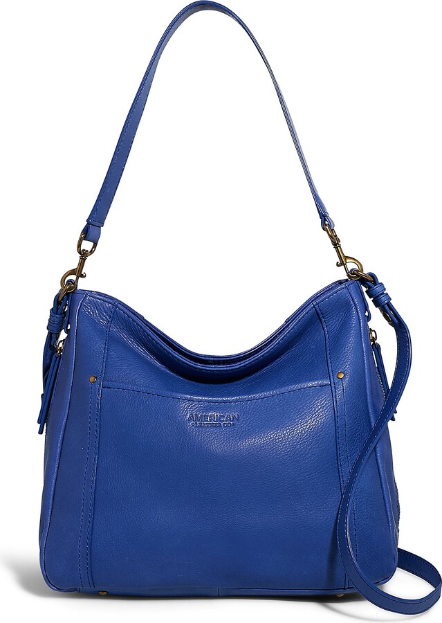 American Leather Co. Zip Top Shoulder Bag with Crossbody Strap