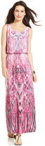 Thumbnail for your product : Style&Co. Studded Printed Blouson Maxi Dress