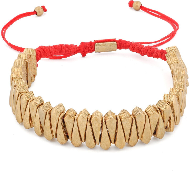 Ebru Jewelry Gold / Red Warrior’s Luck Red Gold Unisex Bracelet - Red