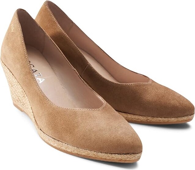 VISCATA Roses Wedges (Camel Suede) Women's Shoes - ShopStyle