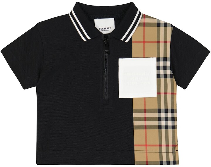 Burberry Children Baby cotton polo T-shirt