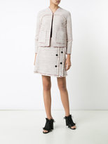 Thumbnail for your product : Proenza Schouler collarless tweed jacket - women - Silk/Cotton/Acetate - 0