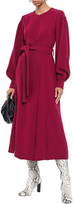 Proenza Schouler Cutout Pleated Textured-crepe Midi Dress