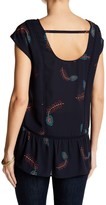 Thumbnail for your product : Dr2 By Daniel Rainn Short Sleeve Scoop Neck Baby Doll Blouse (Petite)