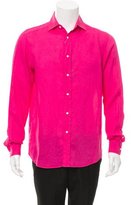 Thumbnail for your product : Ralph Lauren Purple Label Linen Button-Up Shirt w/ Tags