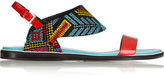 Thumbnail for your product : Nicholas Kirkwood Mexican embroidered patent-leather sandals