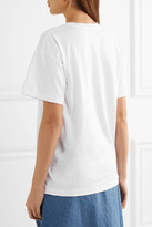 Thumbnail for your product : Christopher Kane Metallic Printed Cotton-jersey T-shirt - White