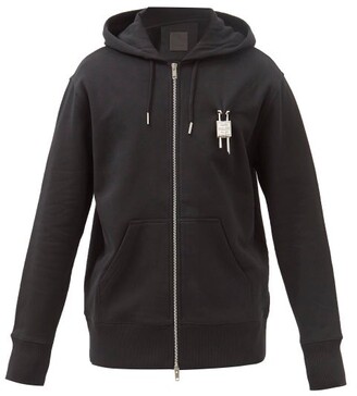 Givenchy 4g-padlock Cotton-jersey Hooded Sweatshirt - Black