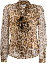 Thumbnail for your product : Christian Dior 2000s Pre-Owned Leopard Printed Blouse
