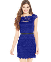 Thumbnail for your product : Adrianna Papell Hailey Logan by Juniors' Lace Sheath Dress
