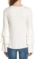 Thumbnail for your product : BP Ruffle Sleeve Ribbed Sweater