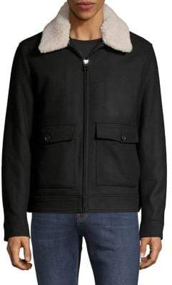 calvin klein faux shearling jacket