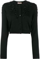 Thumbnail for your product : Twin-Set Twin Set cropped bead-embellished cardigan