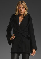 Thumbnail for your product : Norma Kamali Terry Shawl Collar Peplum Coat