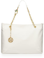 Thumbnail for your product : Love Moschino Saffiano Cat-Handle Faux-Leather Tote, White