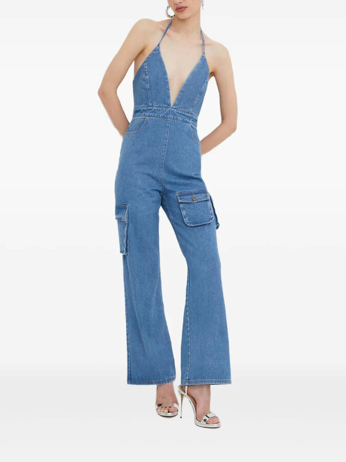 Bardot Halterneck Cargo Jumpsuit
