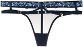 Thumbnail for your product : Bordelle Embroidered Sheer Thong