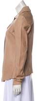 Thumbnail for your product : Henry Beguelin Suede Button-Up Jacket Nude Suede Button-Up Jacket