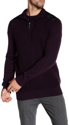 Kenneth Cole New York Contrast Half Zip Sweater