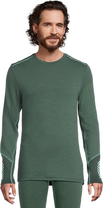 Helly Hansen Lifa Merino Midweight Crew Men's Clothing Green : MD, Wool