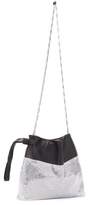 Thumbnail for your product : Paco Rabanne Drawstring Chain-mesh And Leather Pouch - Womens - Silver Multi