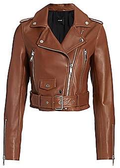 LTH JKT Mya Leather Cropped Moto Jacket
