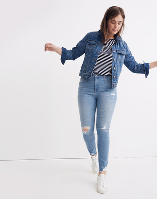 Madewell Taller Curvy High-Rise Skinny Jeans in Ontario: Distressed-Hem Edition
