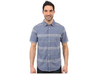 The North Face Short Sleeve Engine Stripe Shirt (Blue Coral