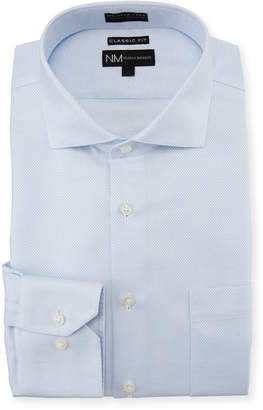 Neiman Marcus Classic-Fit Non-Iron Dobby Textured Solid Dress Shirt