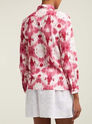 D'Ascoli Tie-dye Cotton Shirt - Womens - Pink White