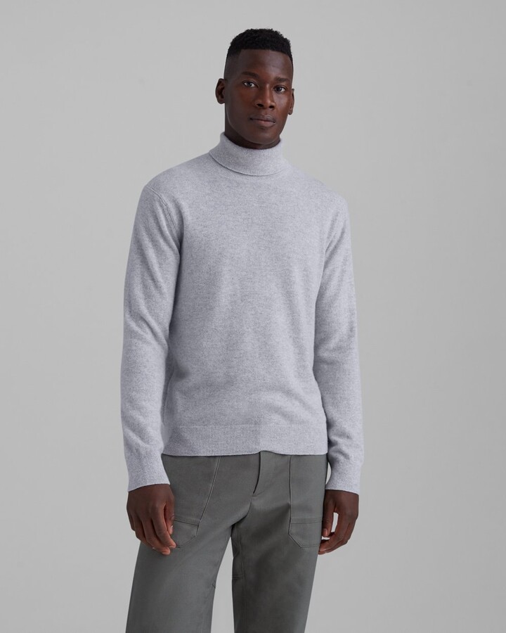 light gray turtleneck sweater