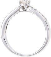 Thumbnail for your product : Love Diamond 9Ct White Gold 50 Point Total Diamond Solitaire Ring With Diamond Channel Set Shoulders